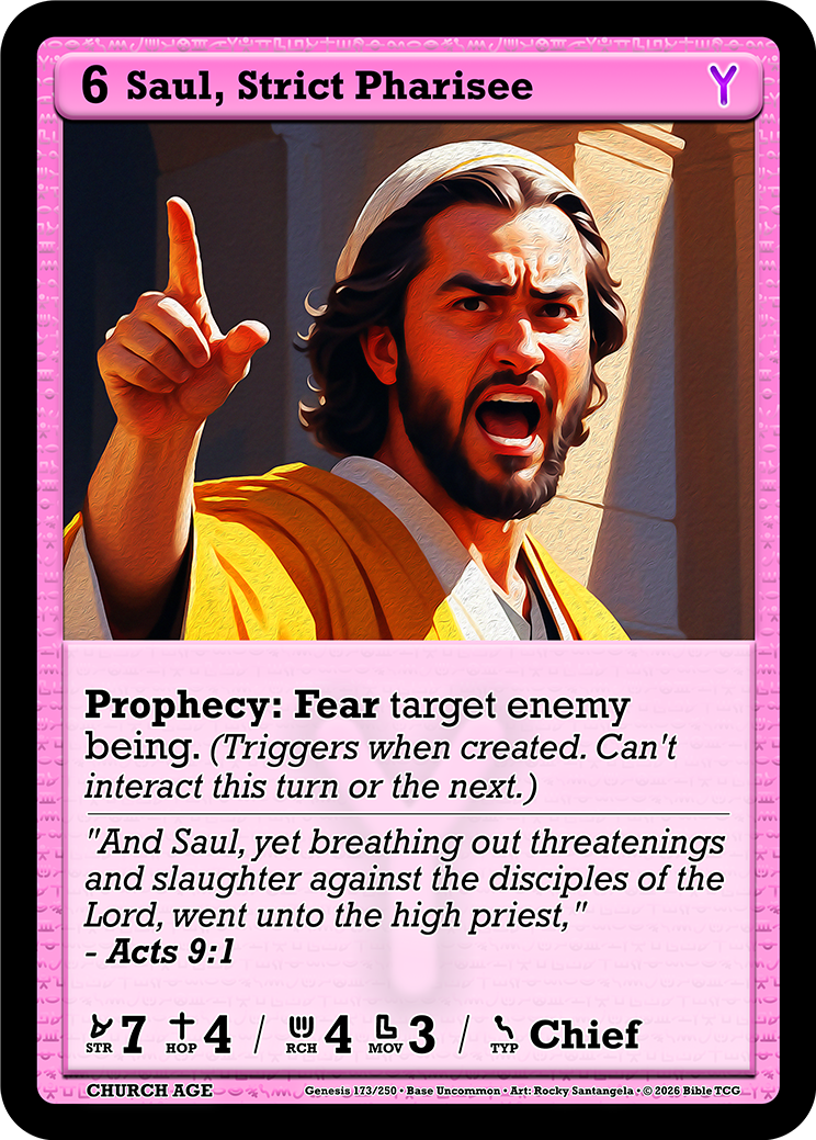 Saul, Strict Pharisee Base Art — Bible TCG Genesis Set card 173/250