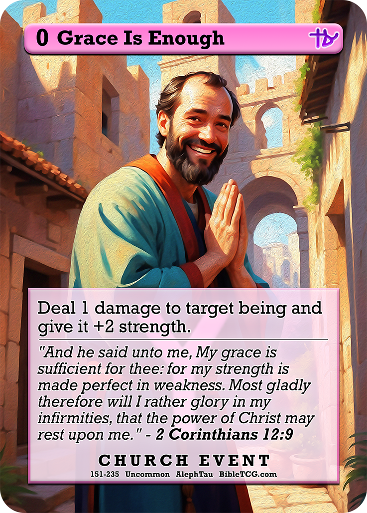 Card Back Christian Bible Trading Card Game Bible TCG