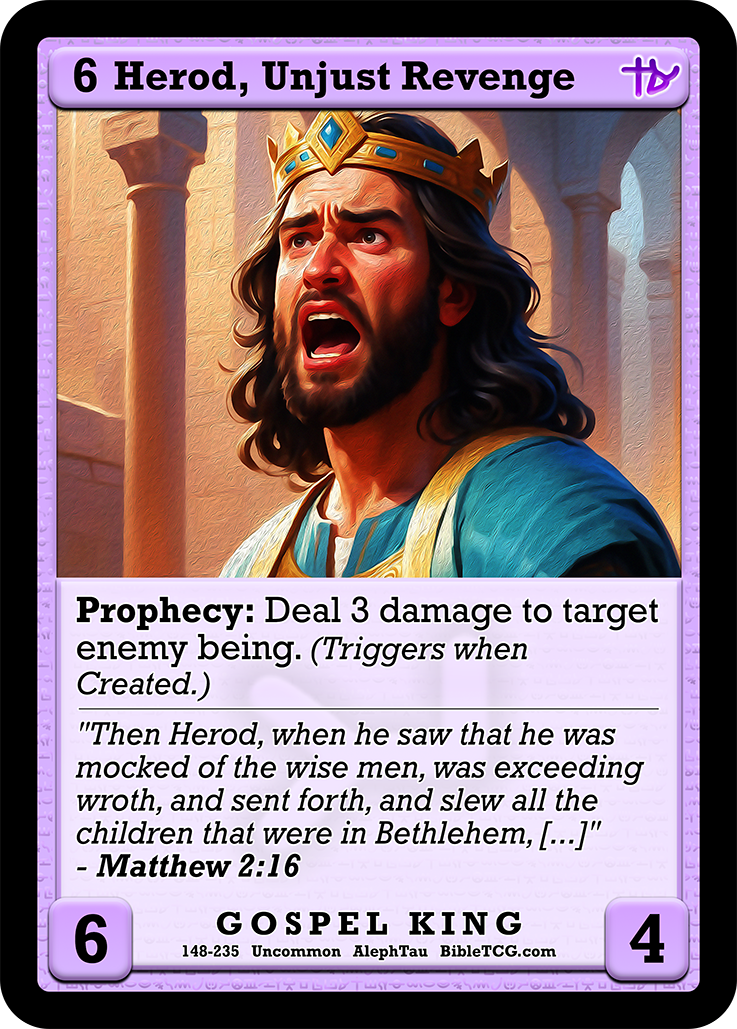 Card Back Christian Bible Trading Card Game Bible TCG