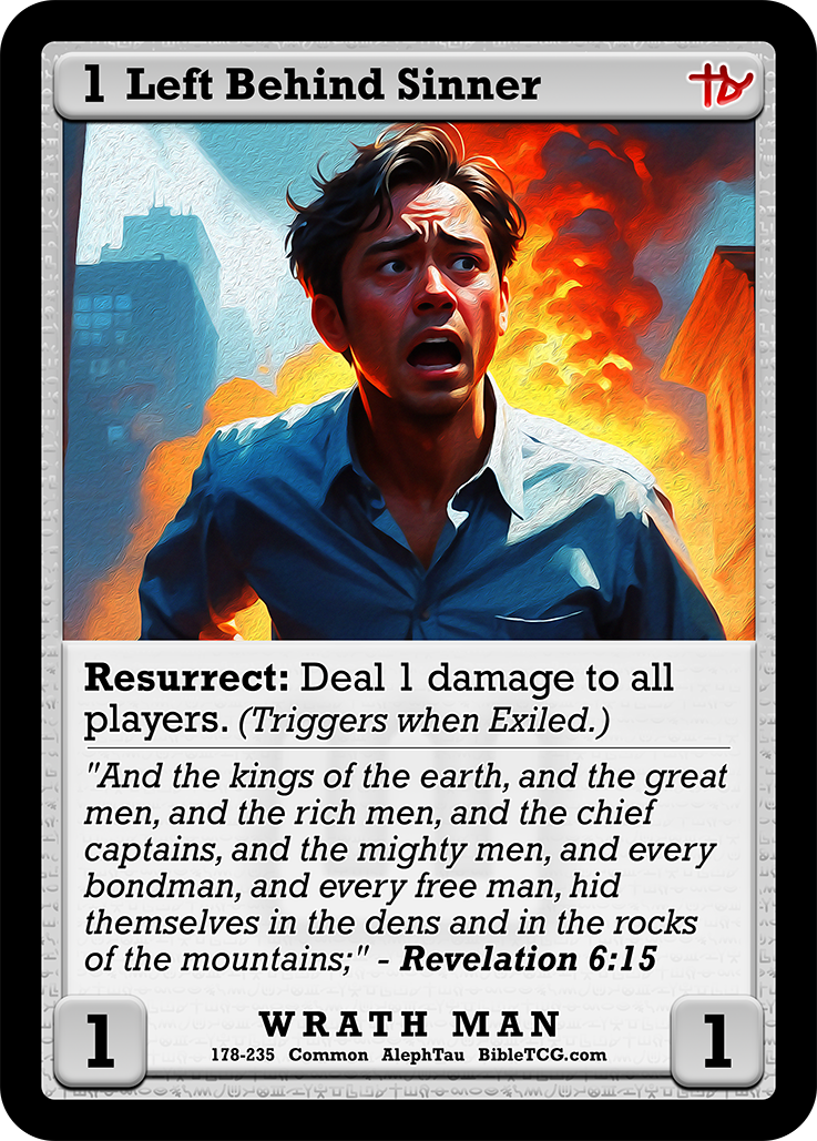 Card Back Christian Bible Trading Card Game Bible TCG