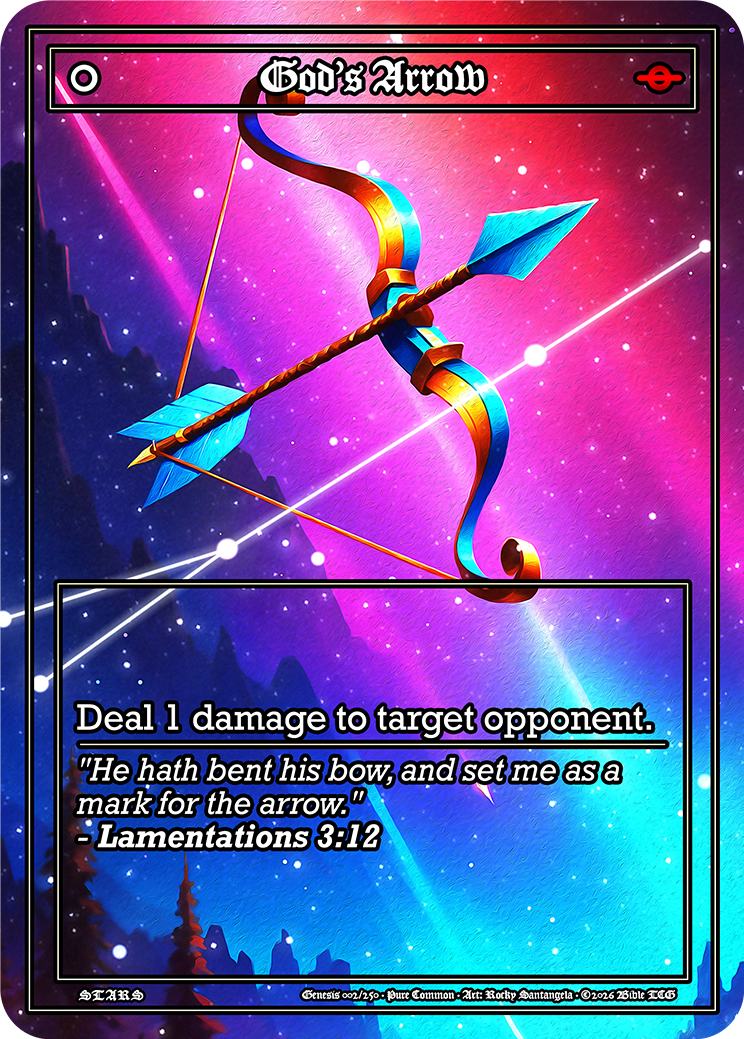 God's Arrow Pure Art — Bible TCG Genesis Set card 2/250