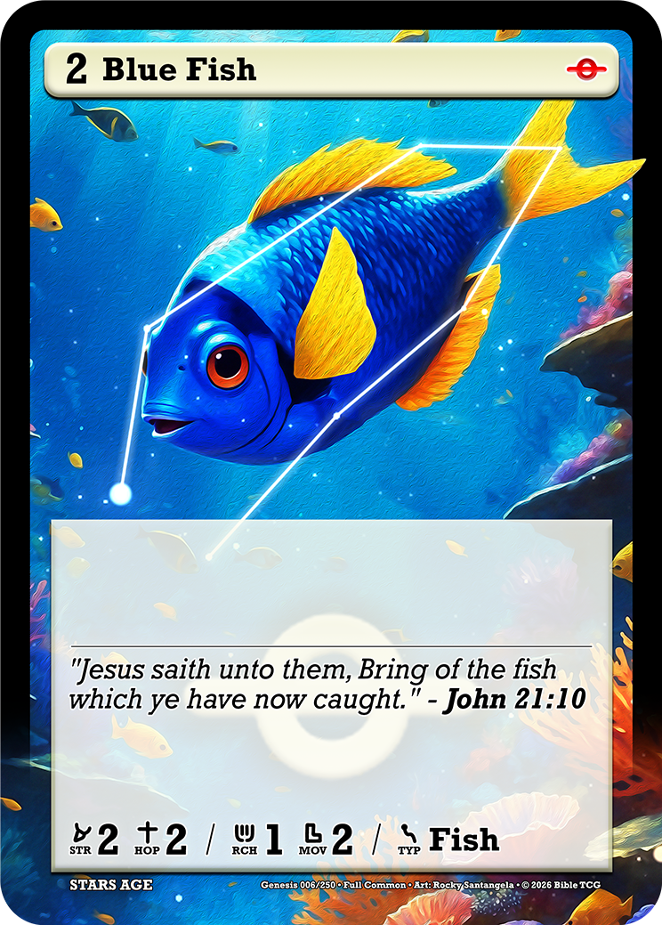Blue Fish Full Art — Bible TCG Genesis Set card 6/250