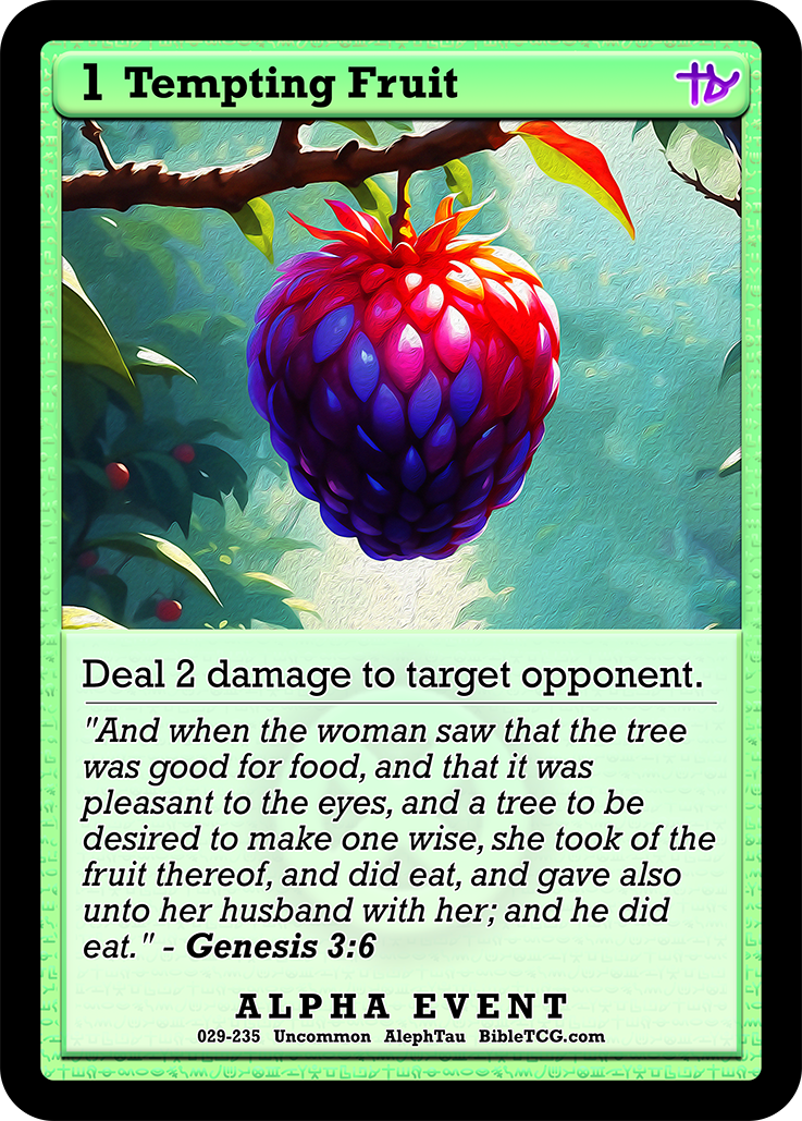 Card Back Christian Bible Trading Card Game Bible TCG