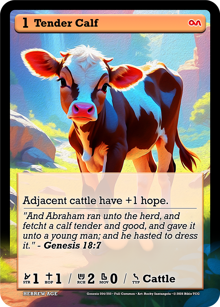 Tender Calf Full Art — Bible TCG Genesis Set card 54/250