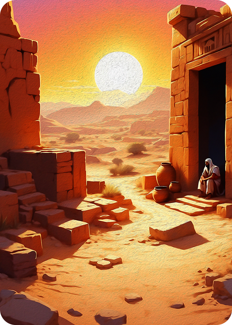 Seven Year Famine Artwork — Bible TCG Genesis Set card 74/250