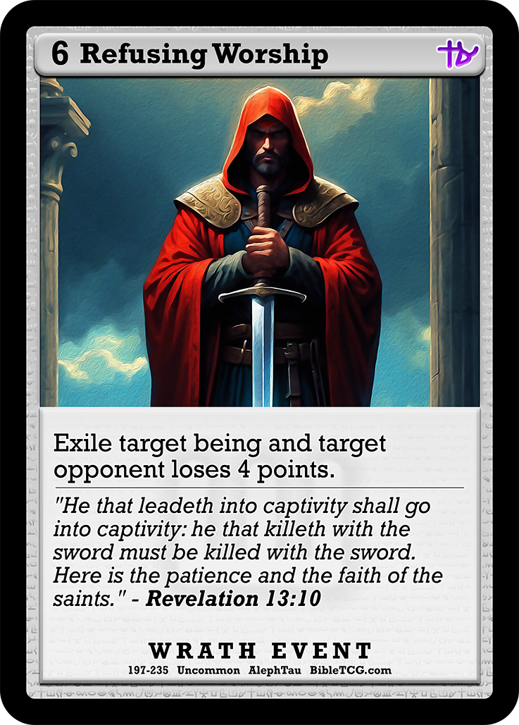 Card Back Christian Bible Trading Card Game Bible TCG