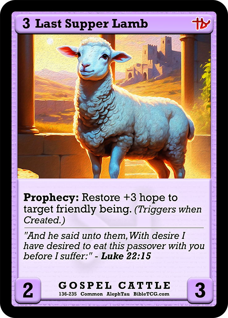 Card Back Christian Bible Trading Card Game Bible TCG