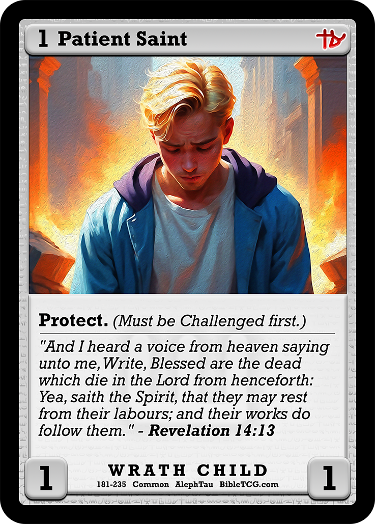 Card Back Christian Bible Trading Card Game Bible TCG