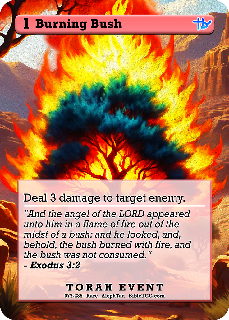 Card Back Christian Bible Trading Card Game Bible TCG