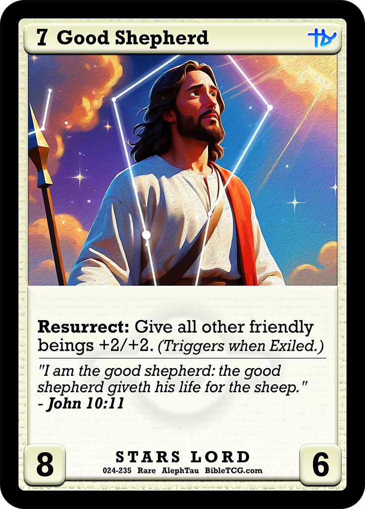 Card Back Christian Bible Trading Card Game Bible TCG