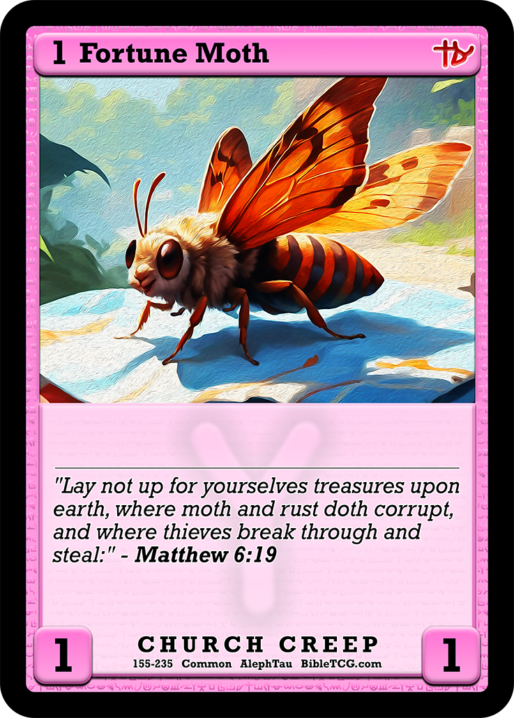 Card Back Christian Bible Trading Card Game Bible TCG