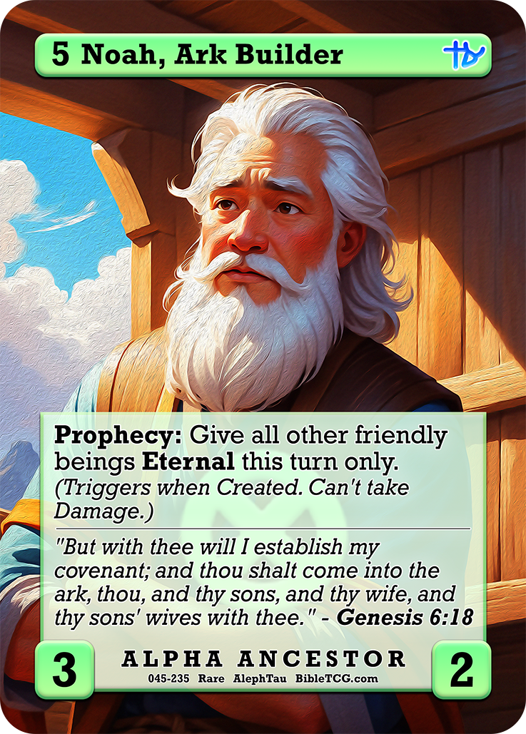 Card Back Christian Bible Trading Card Game Bible TCG