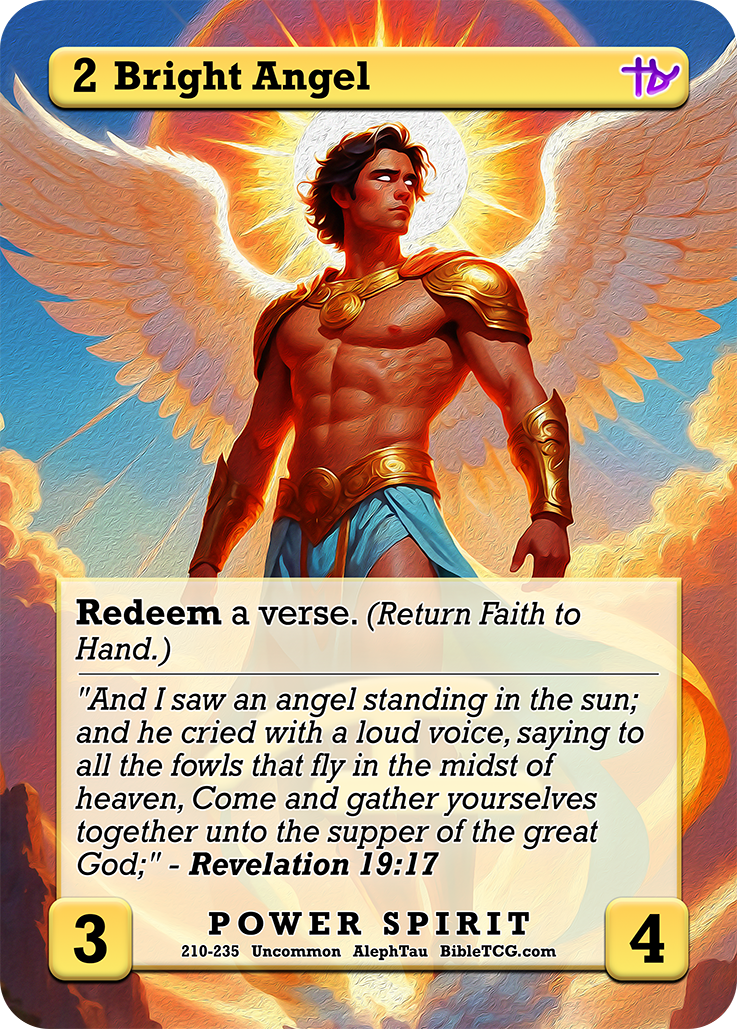 Card Back Christian Bible Trading Card Game Bible TCG