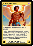 Bright Angel – Base Art – Uncommon Power Spirit – AlephTau Set – Bible TCG