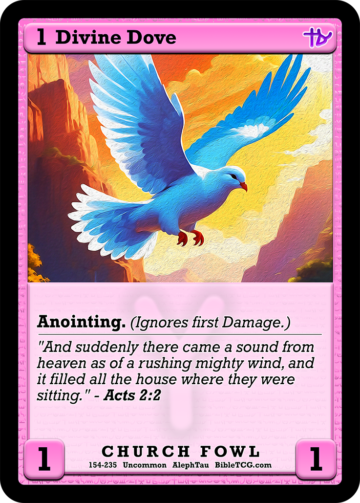 Card Back Christian Bible Trading Card Game Bible TCG