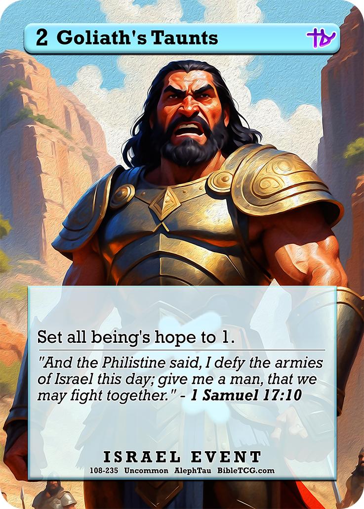 Card Back Christian Bible Trading Card Game Bible TCG