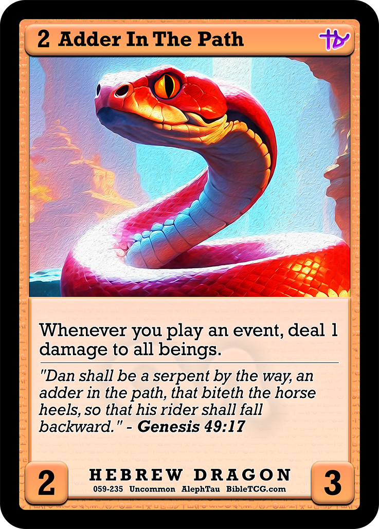 Card Back Christian Bible Trading Card Game Bible TCG