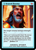 Scared Enemy – Base Art – Common Israel Event – AlephTau Set – Bible TCG