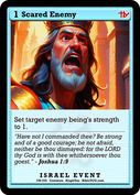 Scared Enemy – Base Art – Common Israel Event – AlephTau Set – Bible TCG