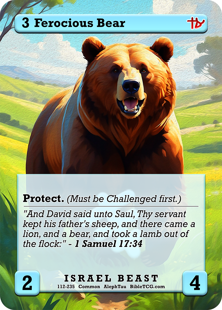Card Back Christian Bible Trading Card Game Bible TCG