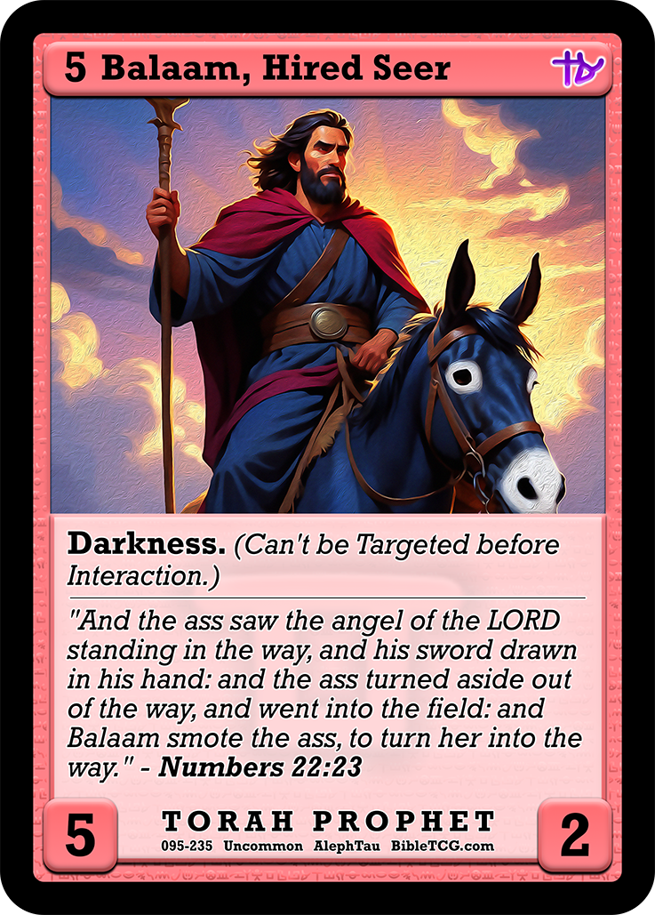 Card Back Christian Bible Trading Card Game Bible TCG