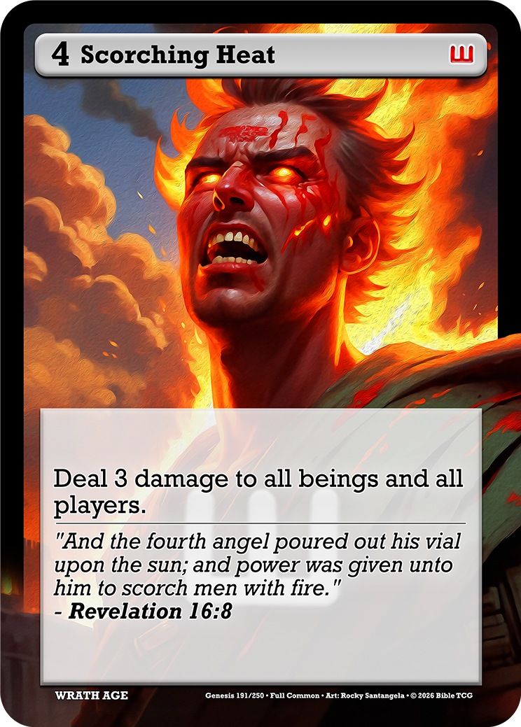 Scorching Heat Full Art — Bible TCG Genesis Set card 191/250