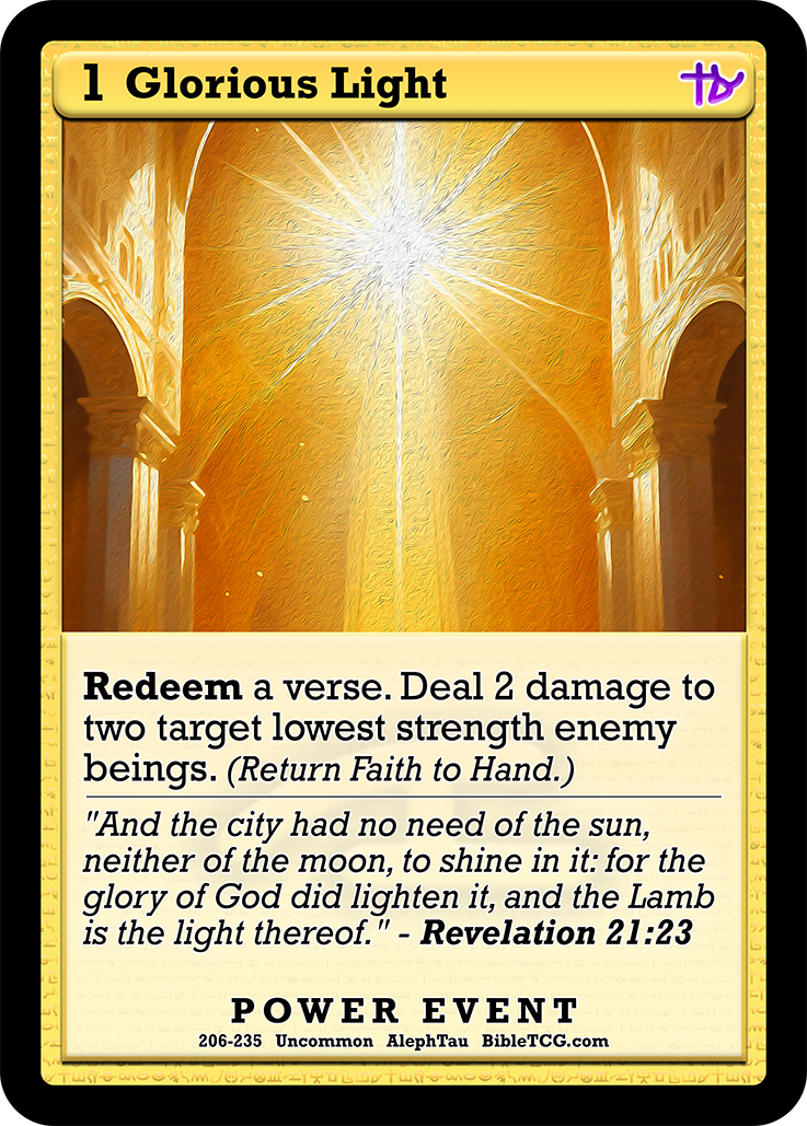 Card Back Christian Bible Trading Card Game Bible TCG
