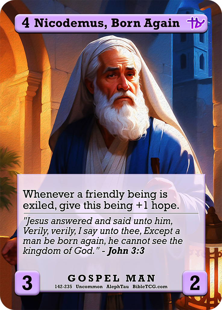 Card Back Christian Bible Trading Card Game Bible TCG
