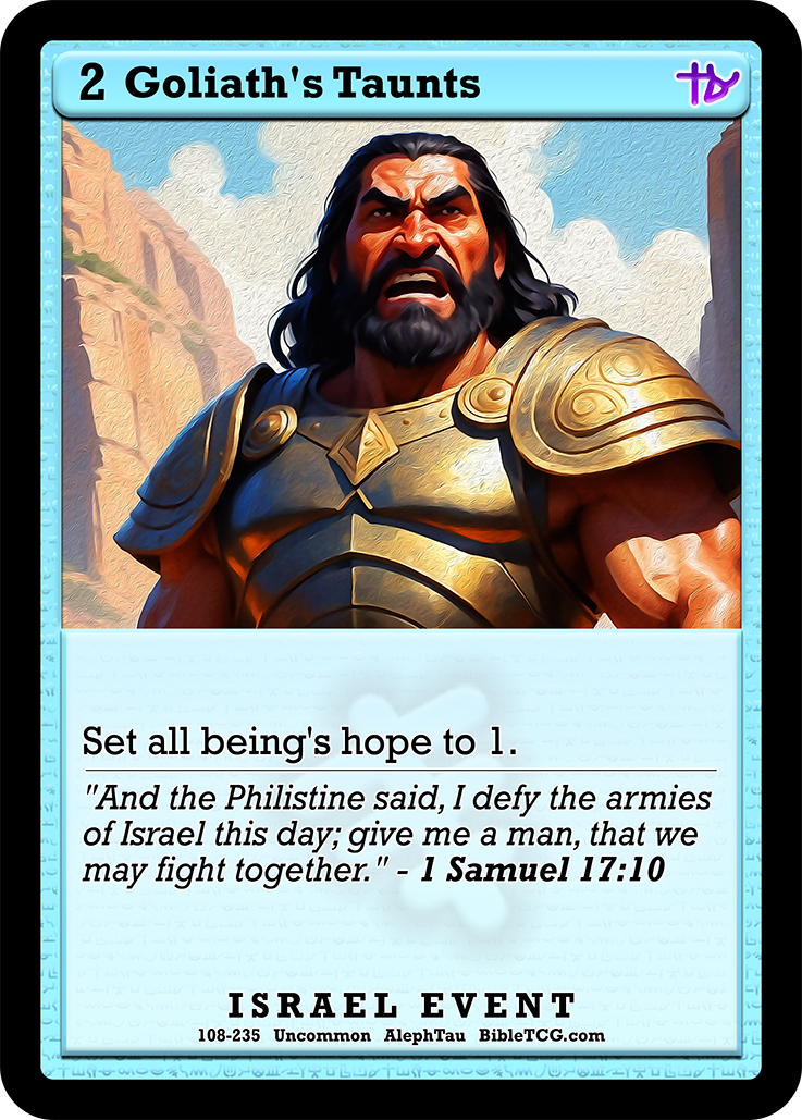Card Back Christian Bible Trading Card Game Bible TCG