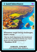 Land Inheritance – Base Art – Uncommon Israel Event – AlephTau Set – Bible TCG