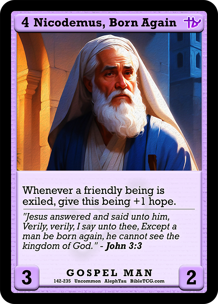 Card Back Christian Bible Trading Card Game Bible TCG
