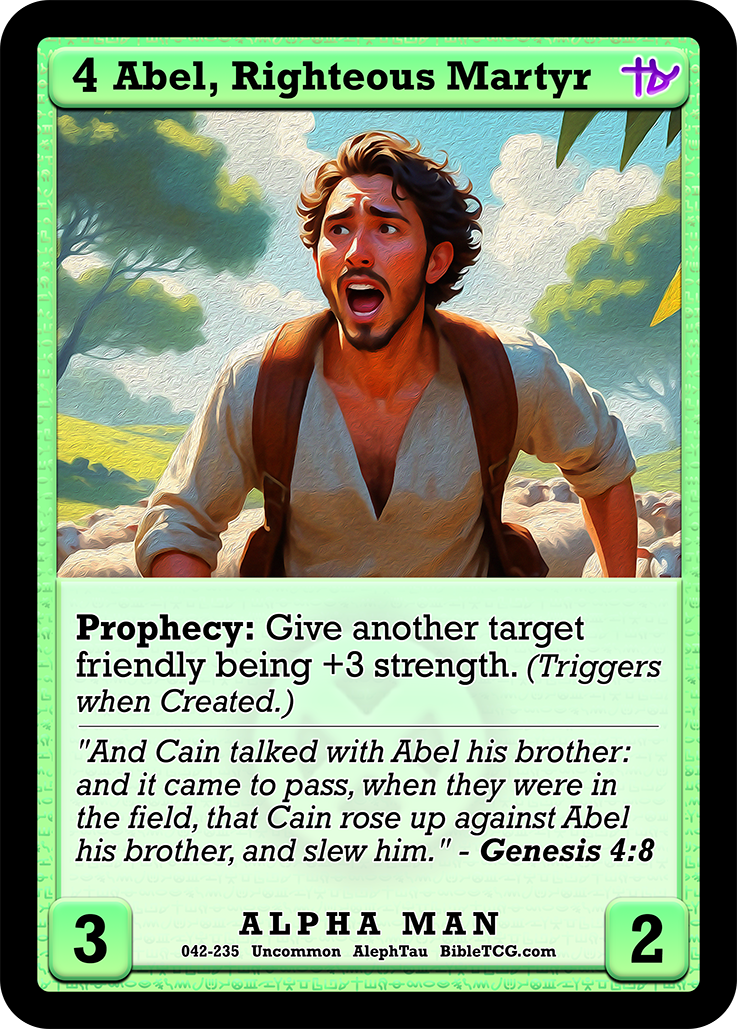 Card Back Christian Bible Trading Card Game Bible TCG