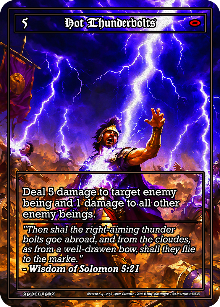 Hot Thunderbolts Pure Art — Bible TCG Genesis Set card 244/250