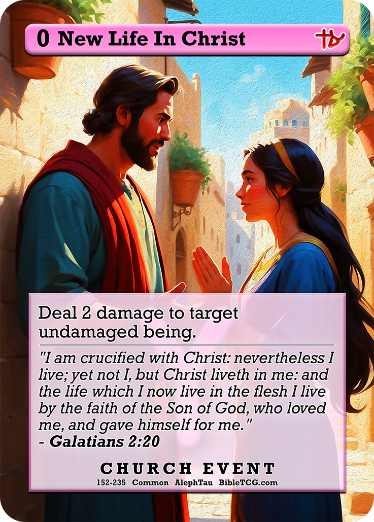 Card Back Christian Bible Trading Card Game Bible TCG