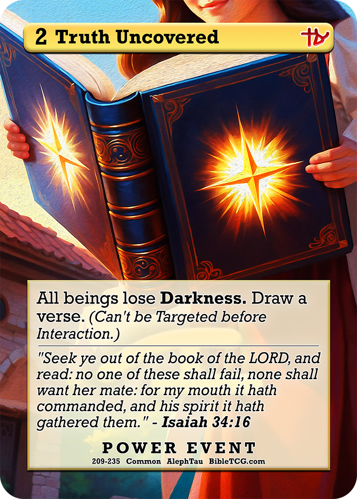 Card Back Christian Bible Trading Card Game Bible TCG