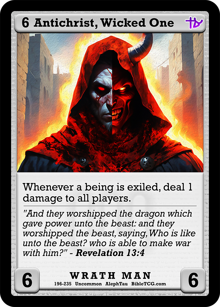 Card Back Christian Bible Trading Card Game Bible TCG