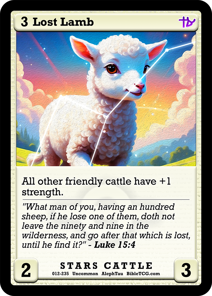 Card Back Christian Bible Trading Card Game Bible TCG