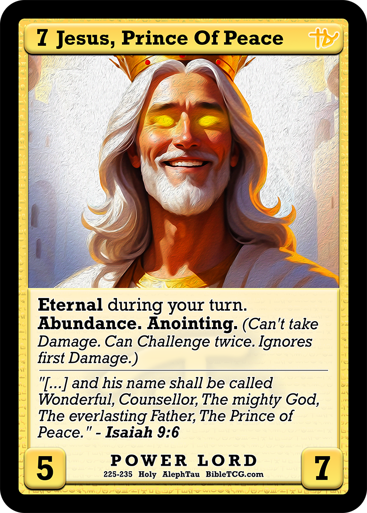 Card Back Christian Bible Trading Card Game Bible TCG
