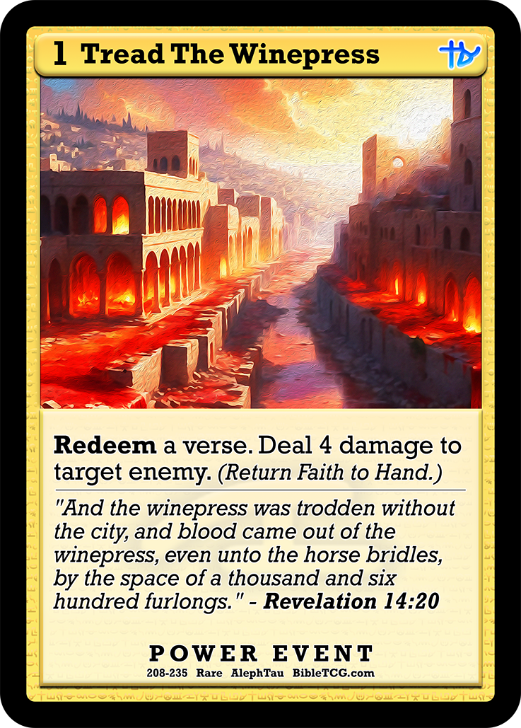Card Back Christian Bible Trading Card Game Bible TCG