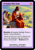 Under The Law – Base Art – Common Gospel Event – AlephTau Set – Bible TCG