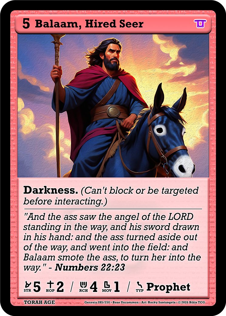Balaam, Hired Seer Base Art — Bible TCG Genesis Set card 95/250