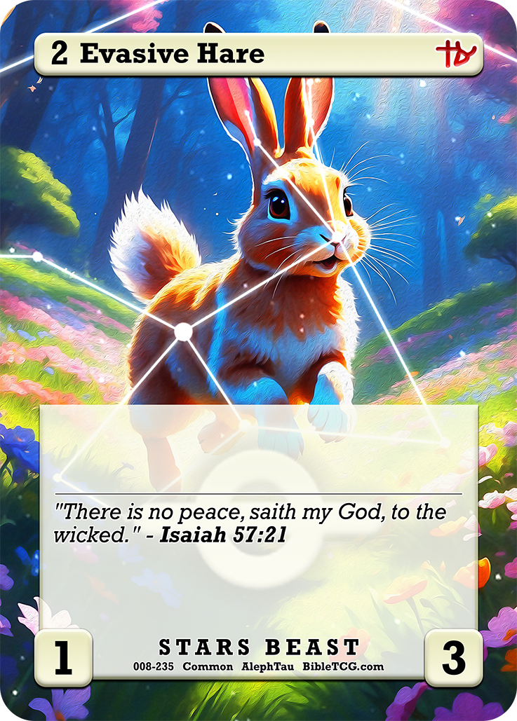Evasive Hare Stars Age Christian Trading Card Game Bible TCG AT8 Full Art