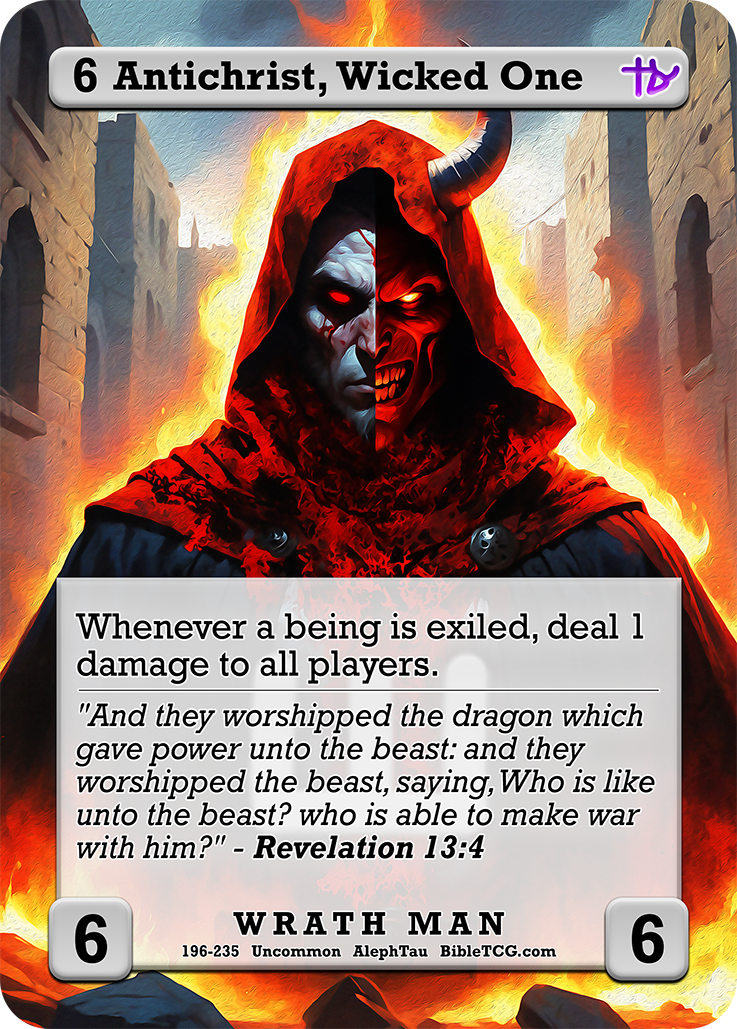 Card Back Christian Bible Trading Card Game Bible TCG