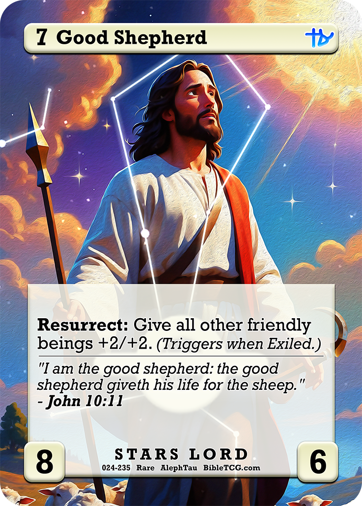 Card Back Christian Bible Trading Card Game Bible TCG