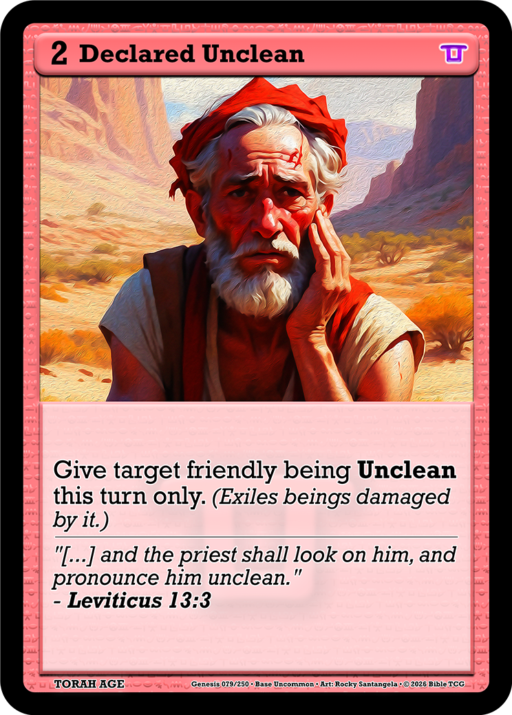 Declared Unclean Base Art — Bible TCG Genesis Set card 79/250