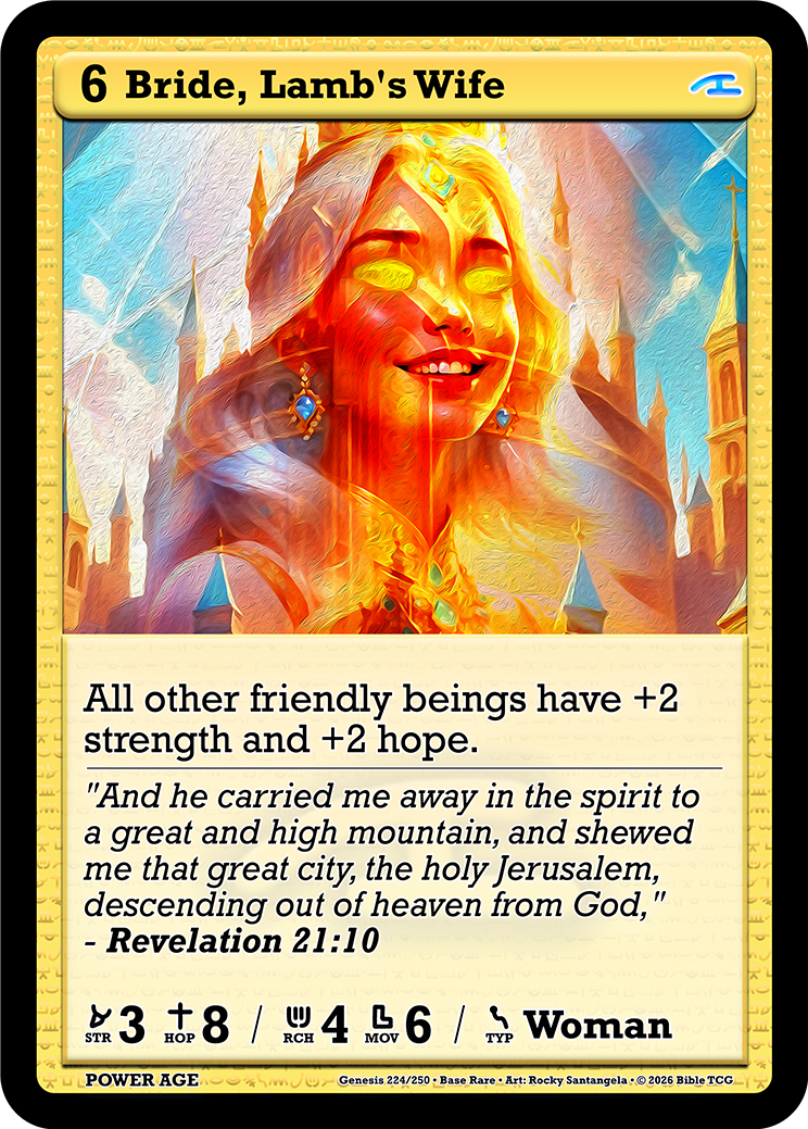 Bride, Lamb's Wife Base Art — Bible TCG Genesis Set card 224/250