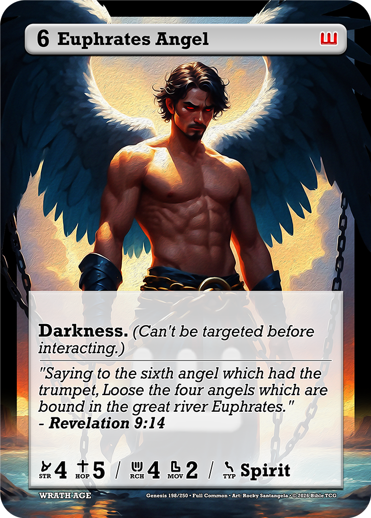 Euphrates Angel Wrath Age Christian Trading Card Game Bible TCG AT198 Full Art