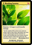 Healing Leaves – Base Art – Common Power Event – AlephTau Set – Bible TCG