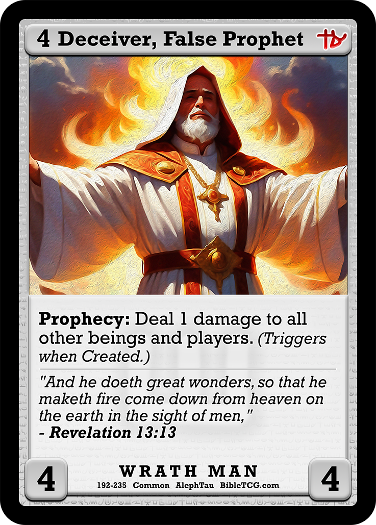 Card Back Christian Bible Trading Card Game Bible TCG
