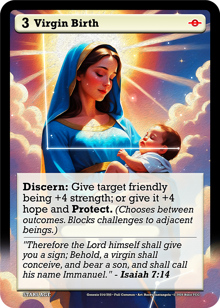 Virgin Birth Full Art — Bible TCG Genesis Set card 14/250